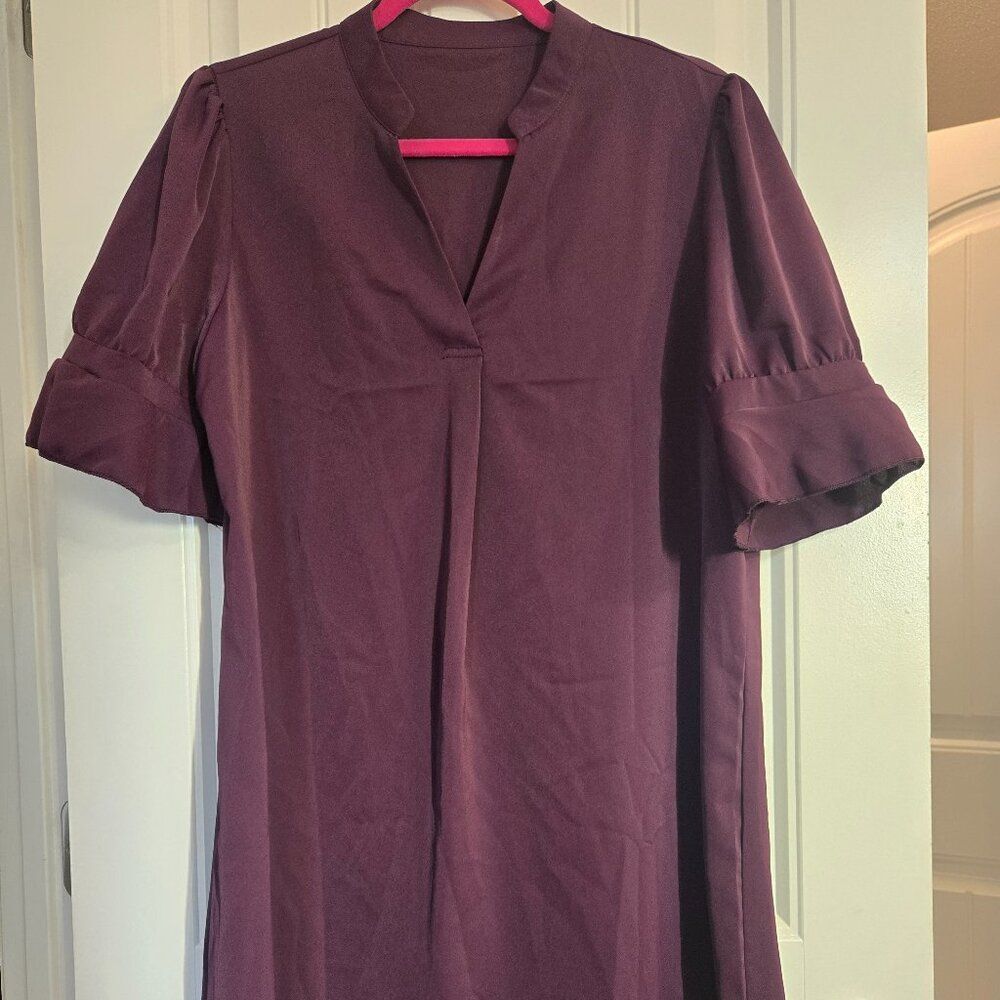 Purple eggplant color dress by Shein size XL, new and unused